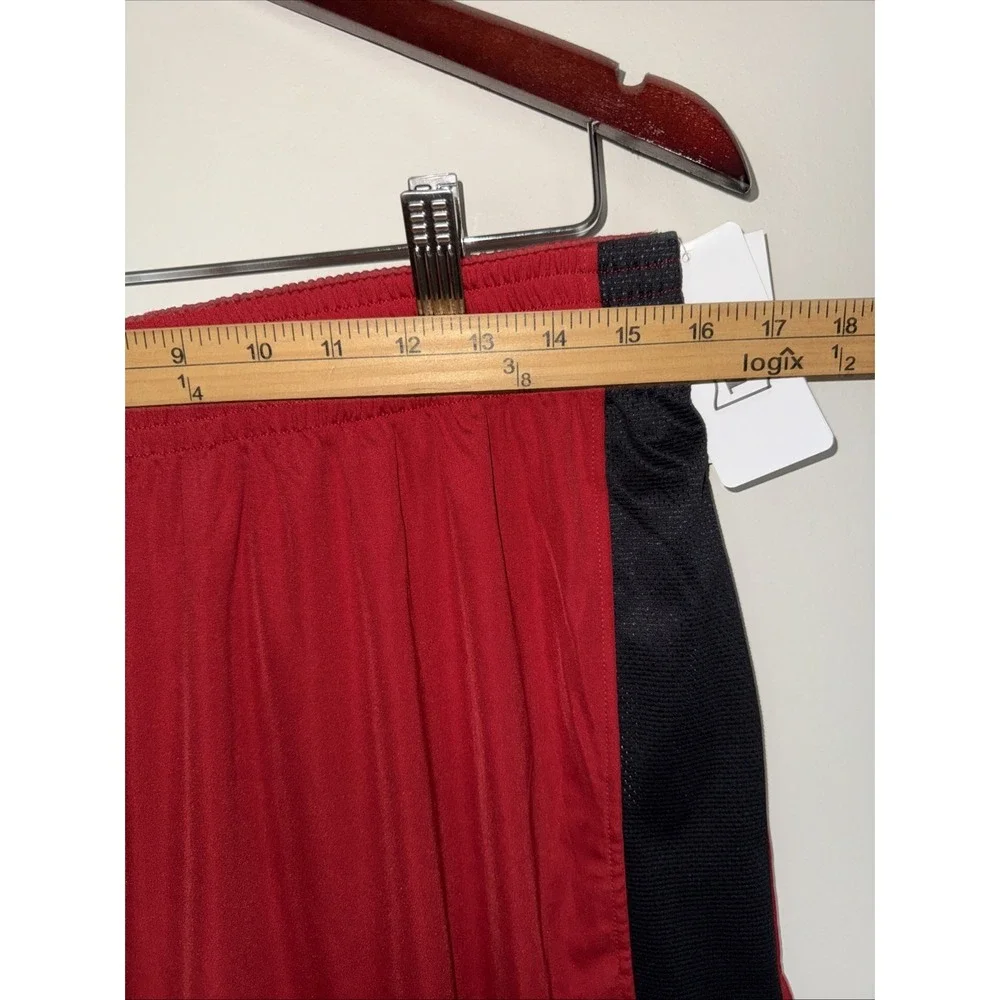 NEW Y2K 90s Nike fitdry Men's‎ Football shorts red black Sz L Large BNWT
